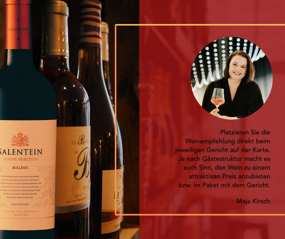 Servieren, die Optik muss stimmen