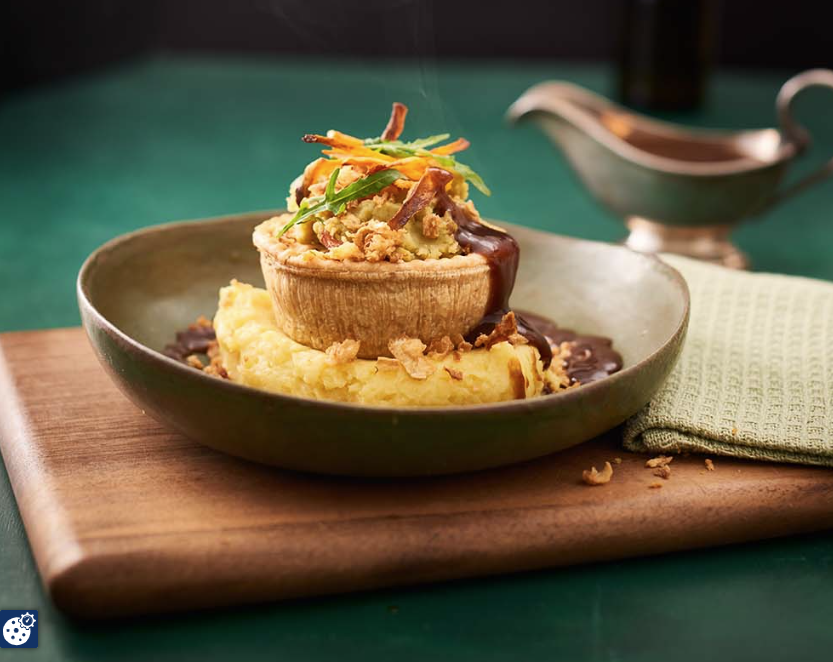 Pie mit Rodeo Hirschgulasch